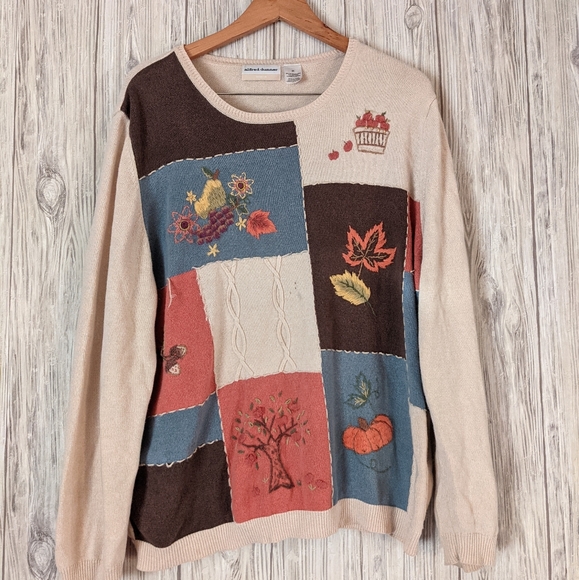 Vintage Alfred Dunner Autumnal Sweater - Picture 1 of 9